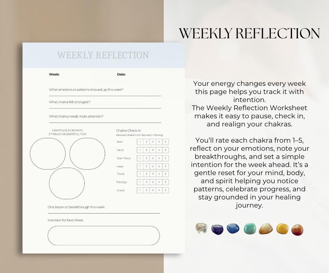 Energy Reset A Complete Chakra Healing Workbook Printable Journal
