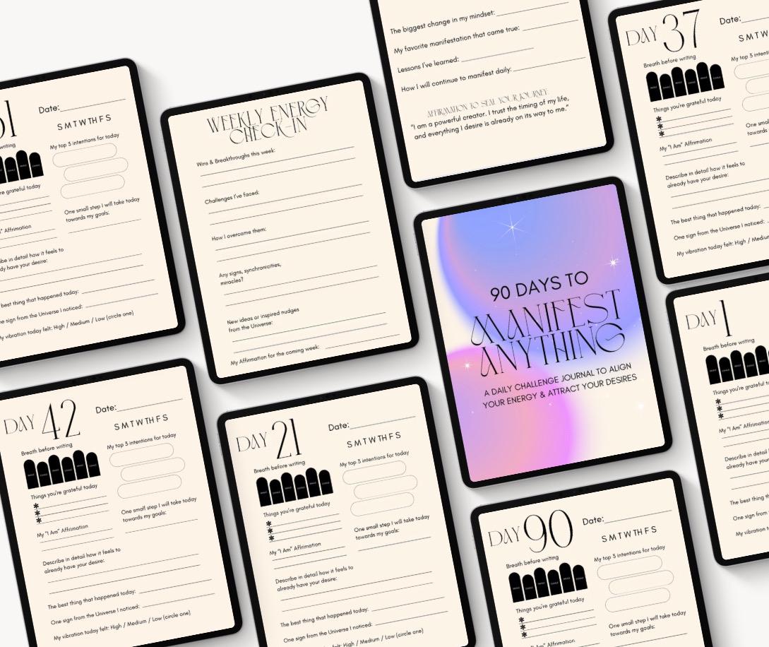 90 Day Manifestation Journal (Printable PDF)