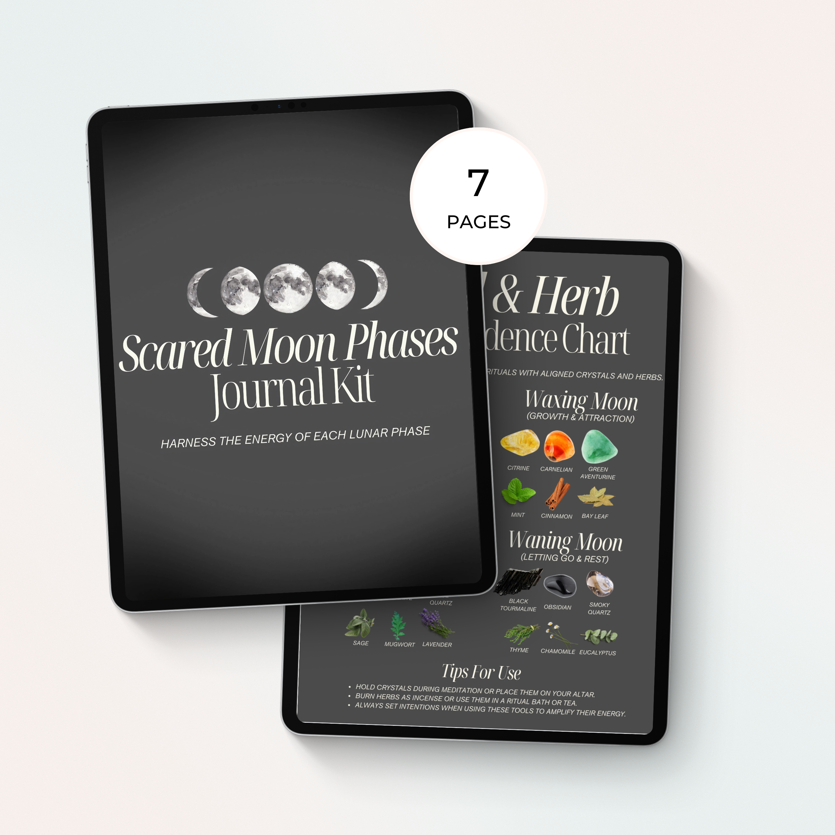 Moon Phases Journal Kit: Lunar Ritual Templates (Digital Download)