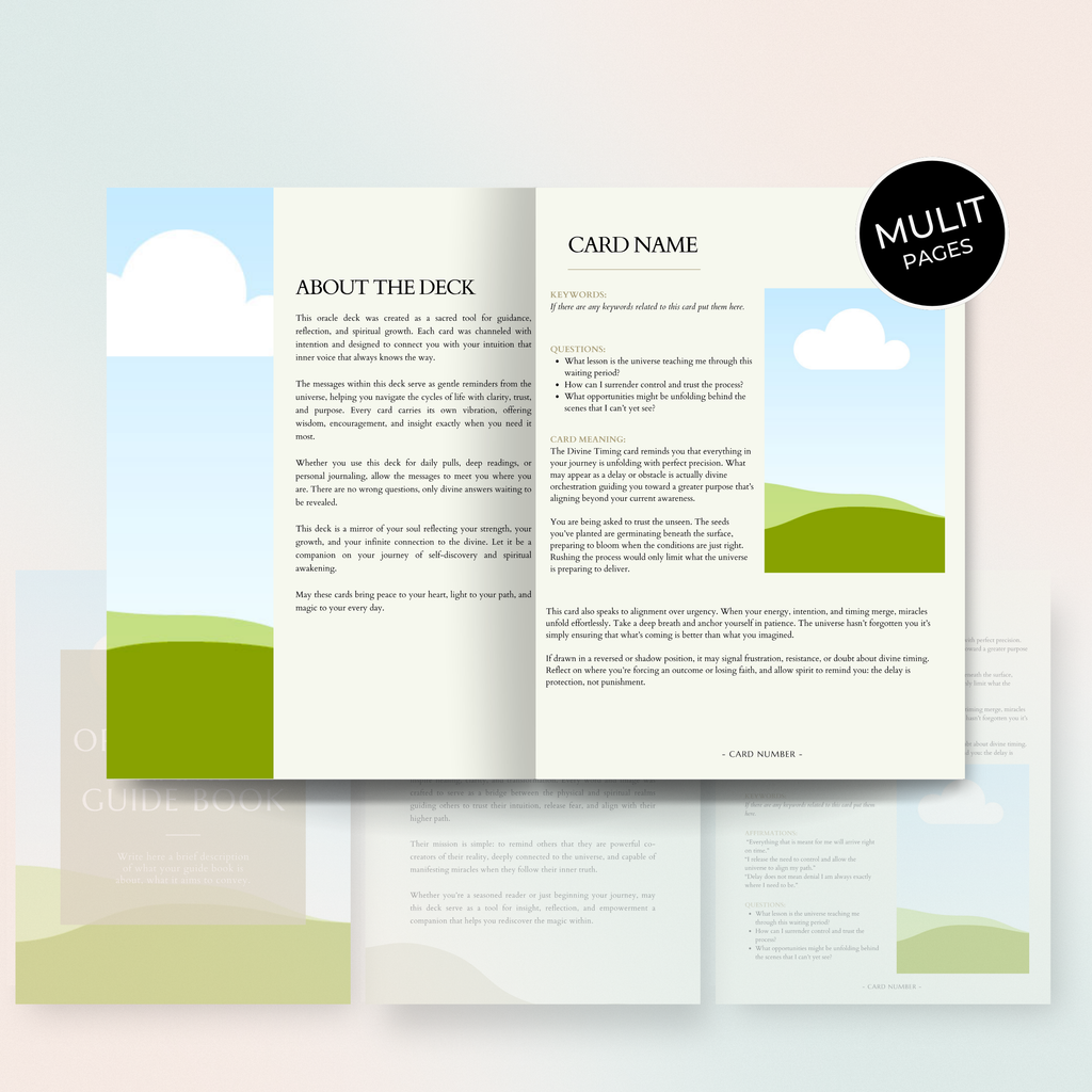 Oracle Deck Guidebook Template (Digital Download)
