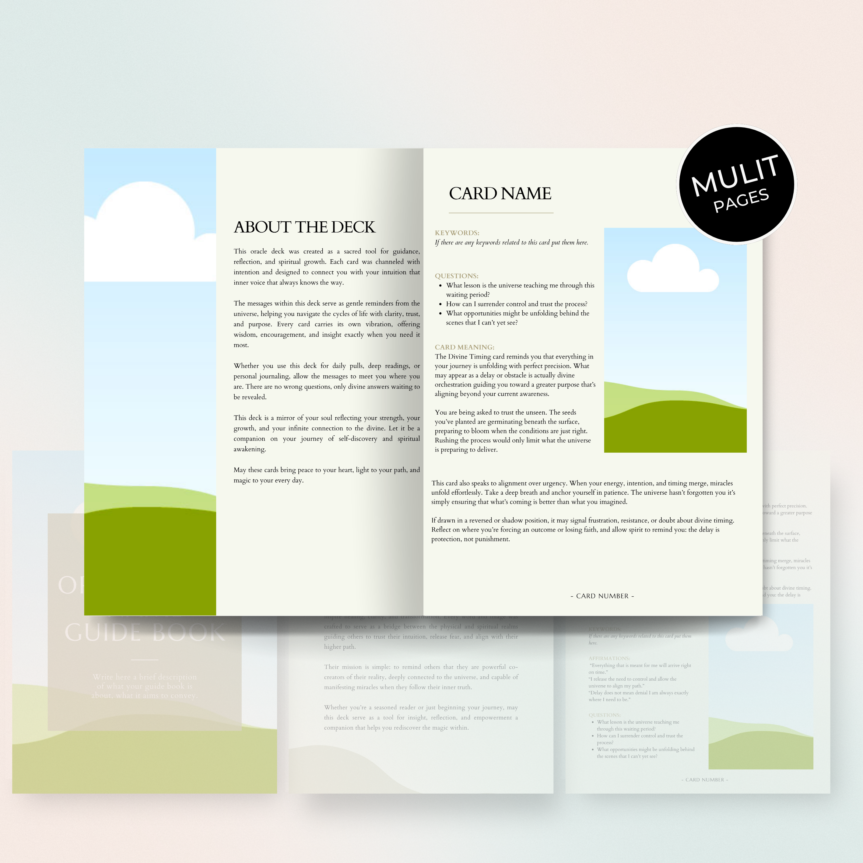 Oracle Deck Guidebook Template (Digital Download)