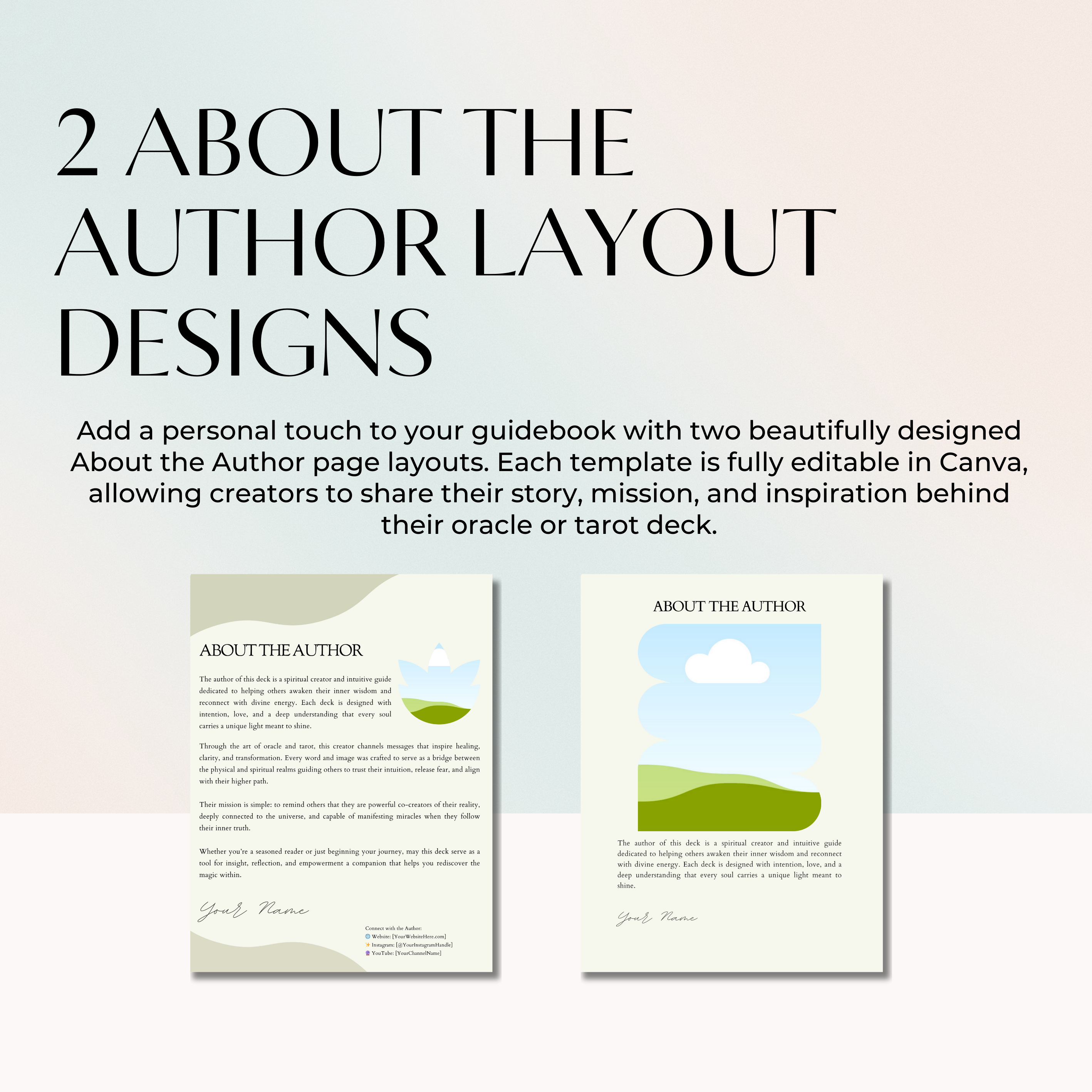 Oracle Deck Guidebook Template (Digital Download)