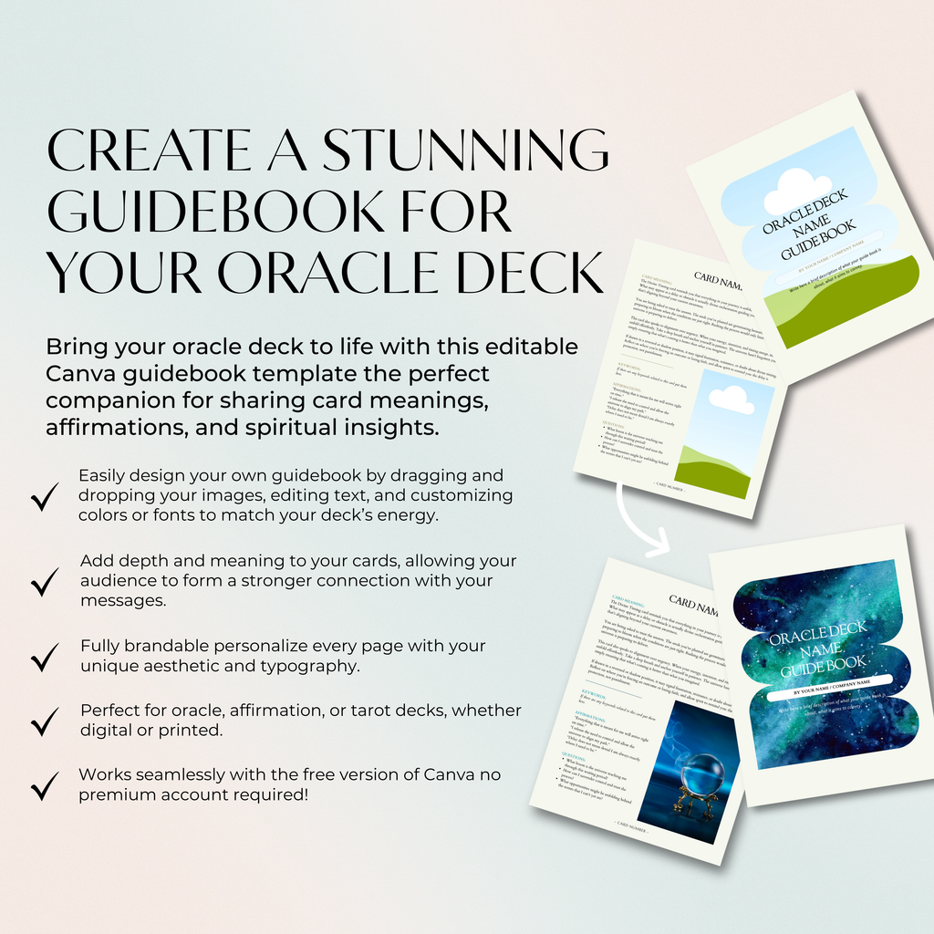 Oracle Deck Guidebook Template (Digital Download)