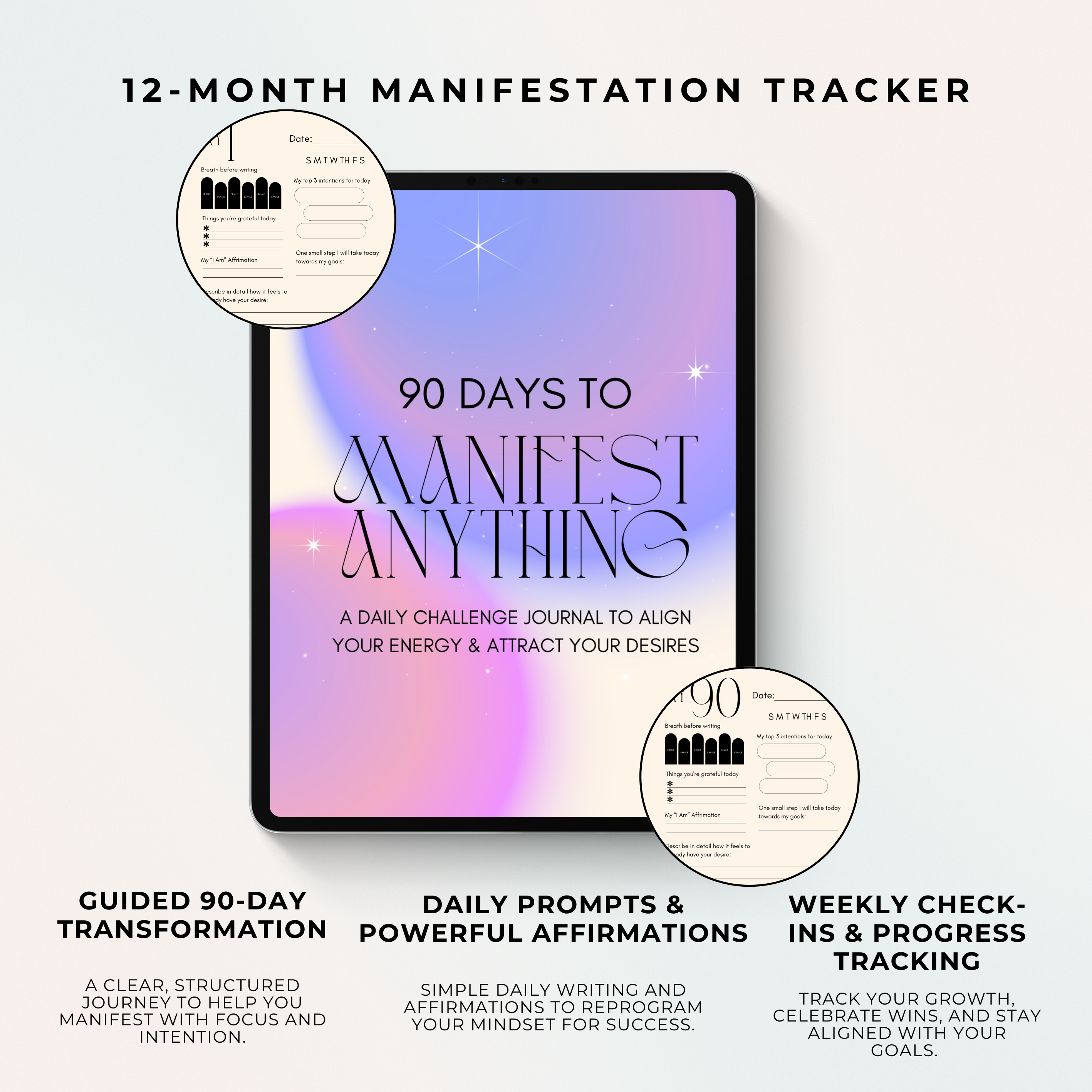 90 Day Manifestation Journal (Printable PDF)