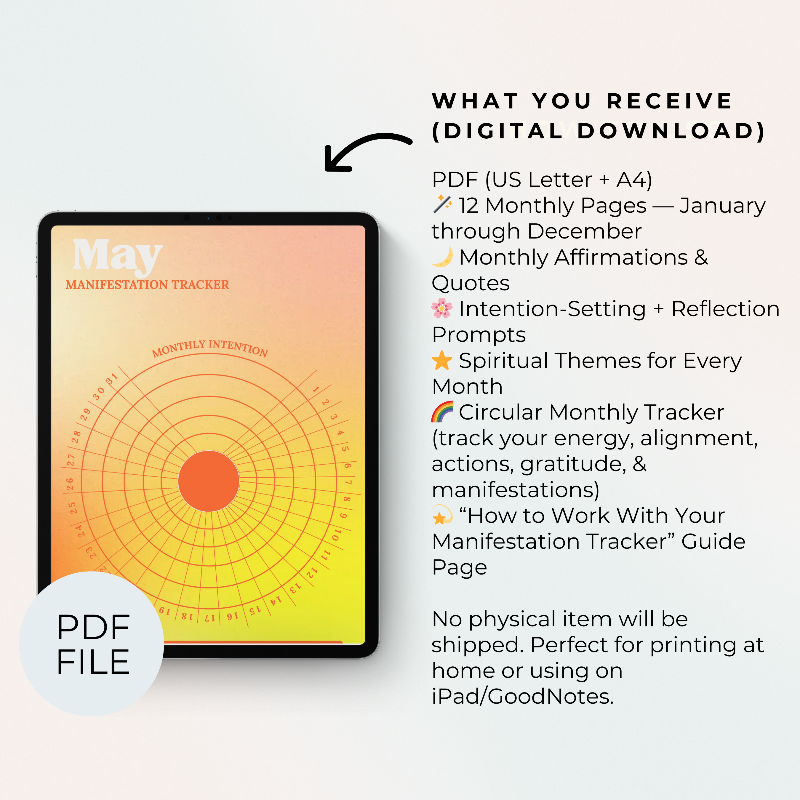 12-Month Manifestation Tracker (PDF)