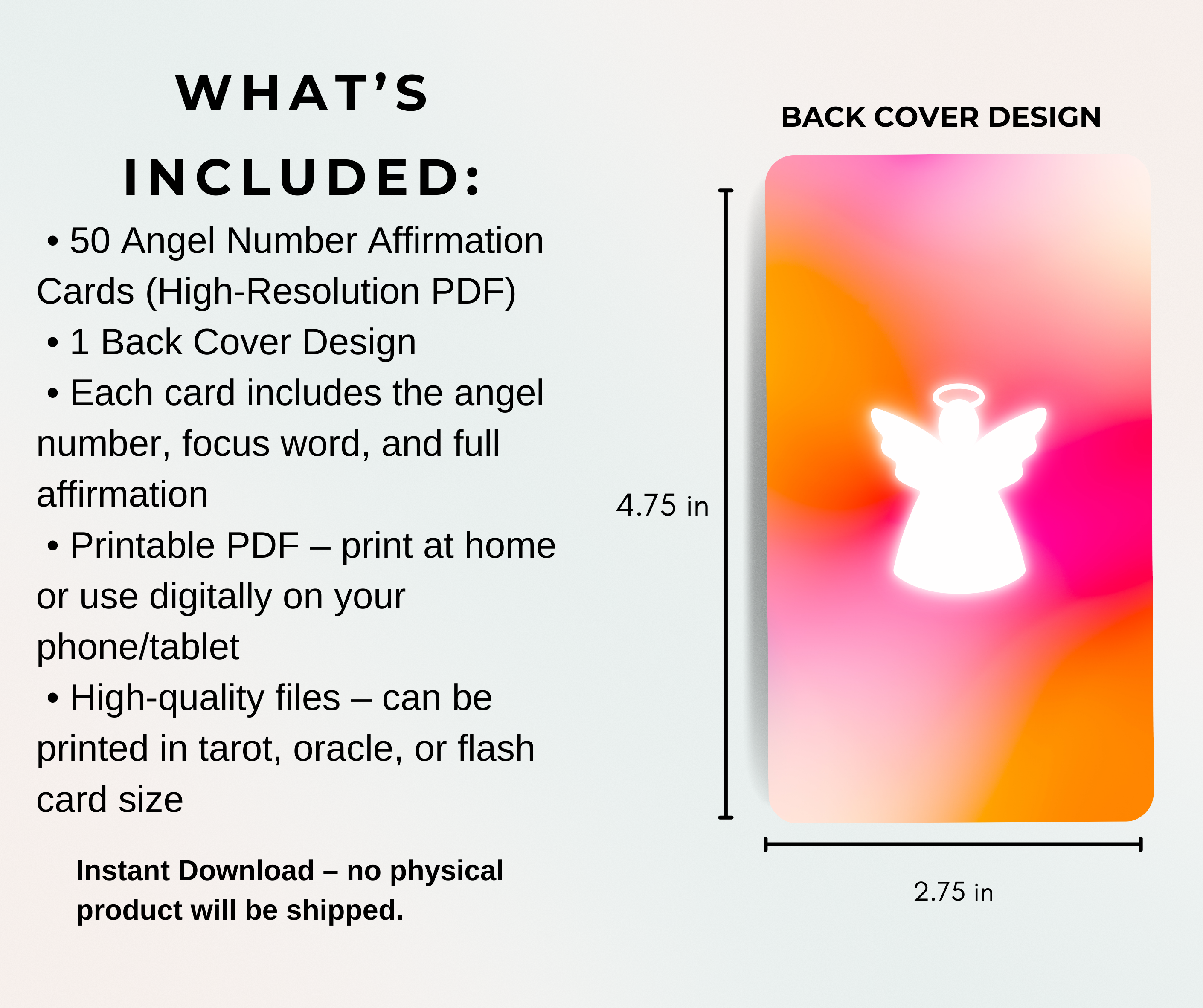Angel Number Affirmation Cards: Printable Oracle Deck (PDF Download)