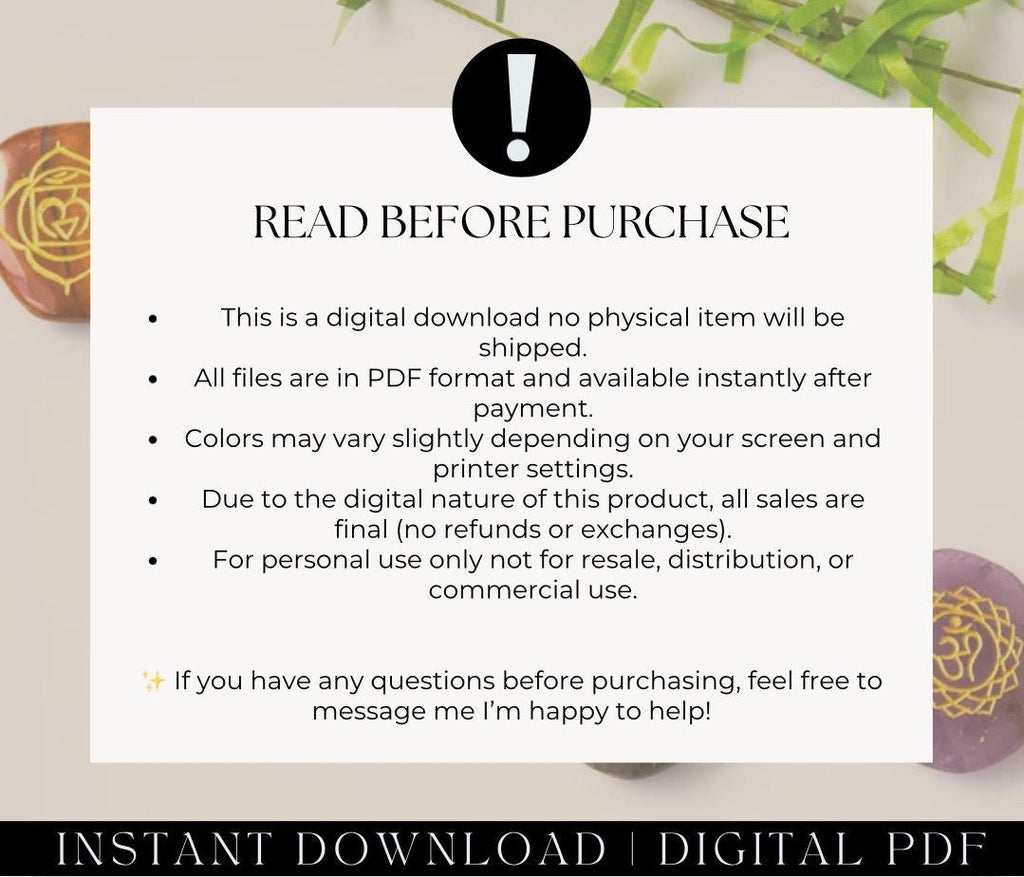 Energy Reset A Complete Chakra Healing Workbook Printable Journal