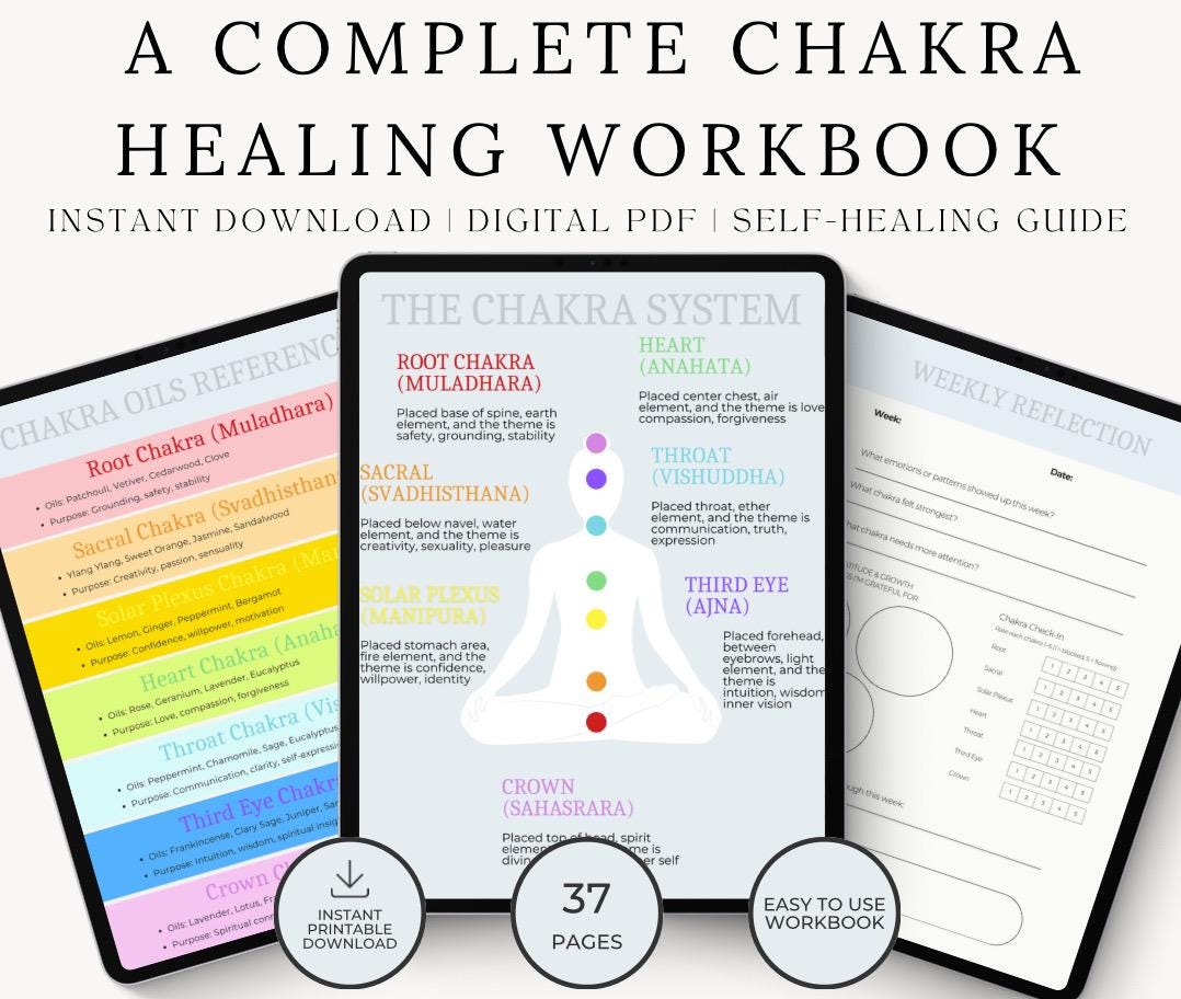 Energy Reset A Complete Chakra Healing Workbook Printable Journal
